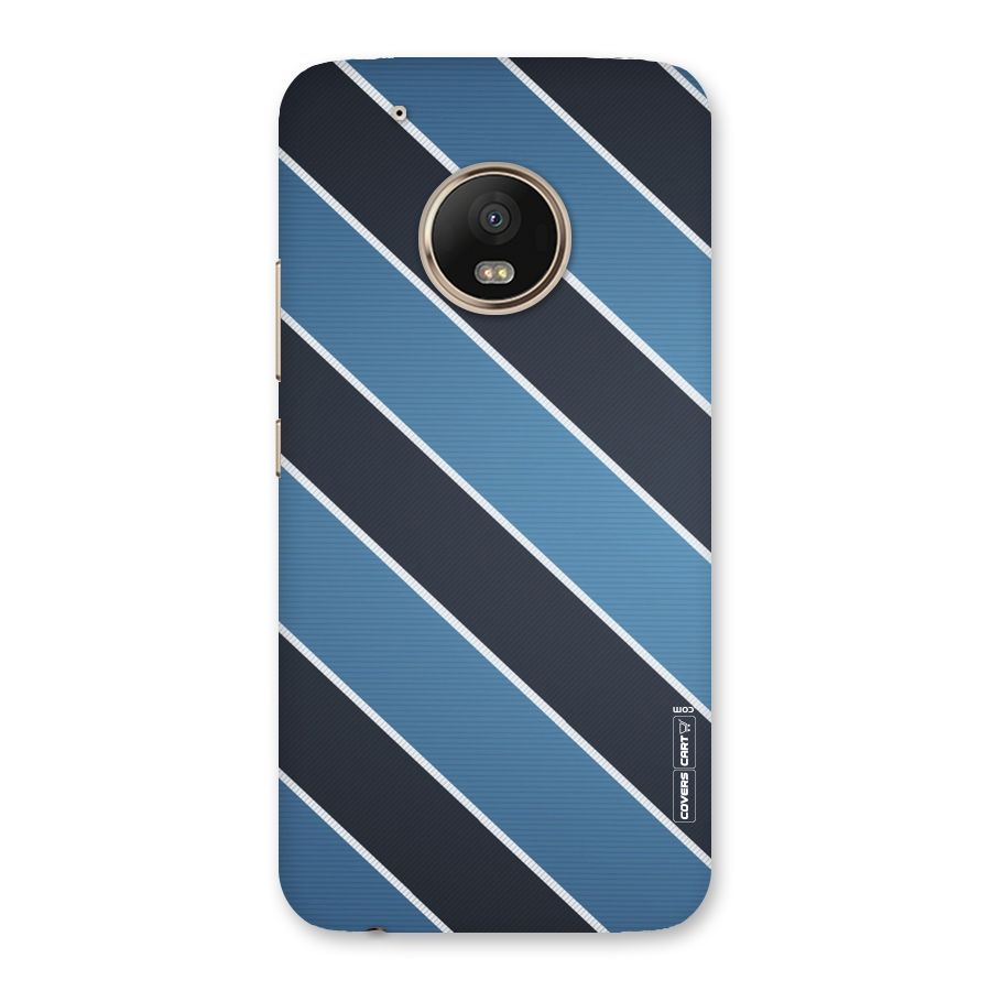 Blue Black Stripes Back Case for Moto G5 Plus