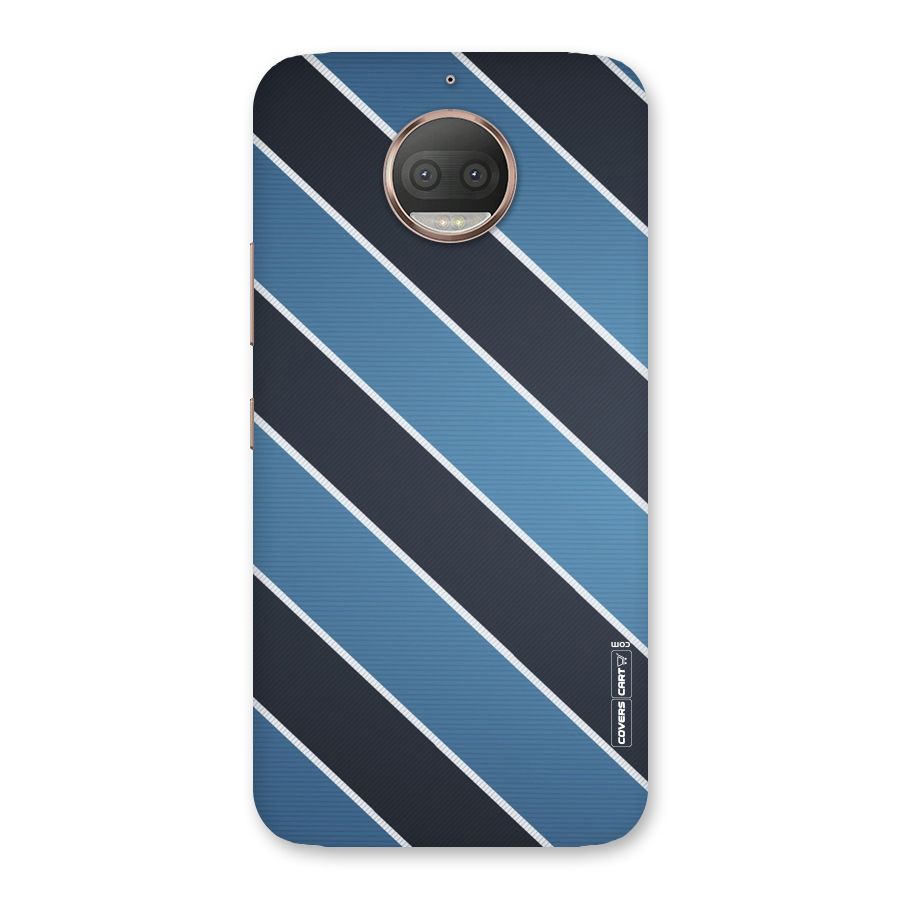 Blue Black Stripes Back Case for Moto G5s Plus
