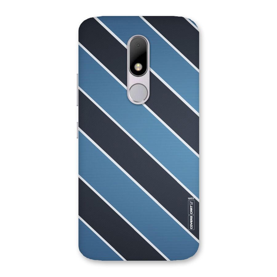 Blue Black Stripes Back Case for Moto M