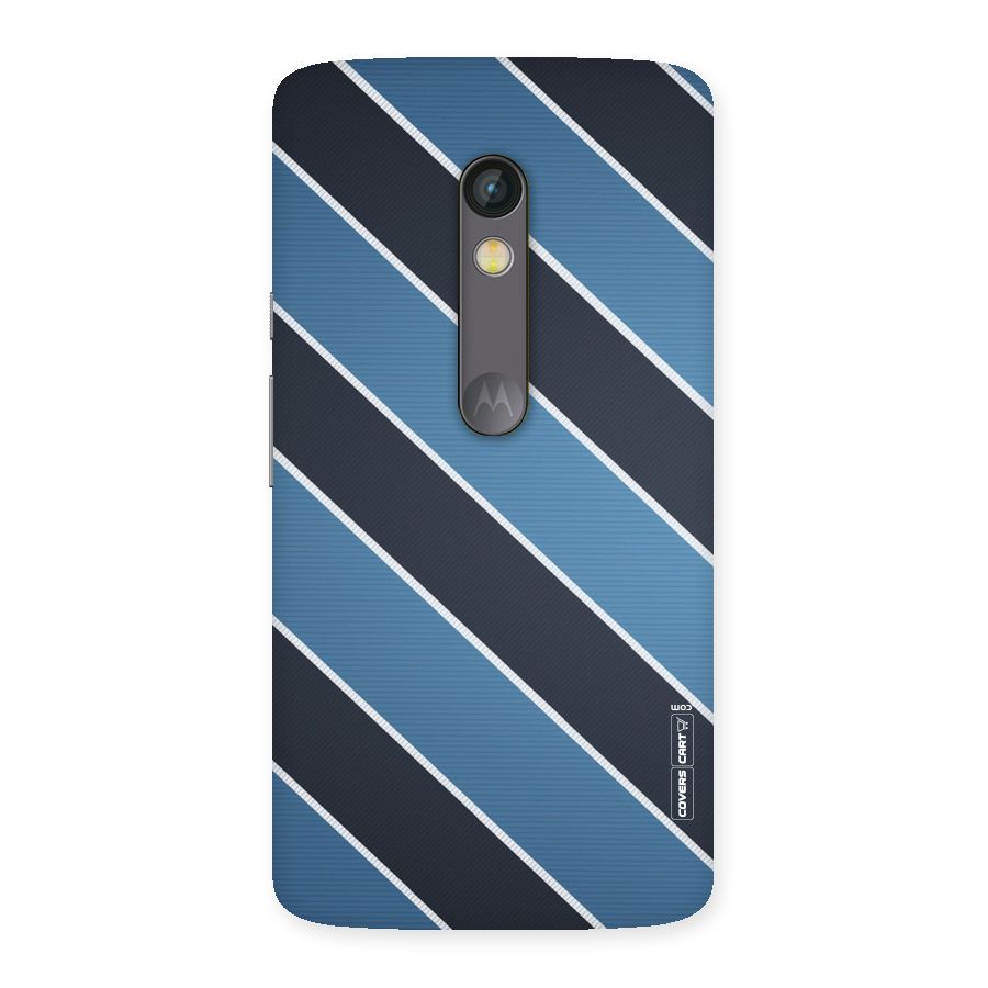 Blue Black Stripes Back Case for Moto X Play