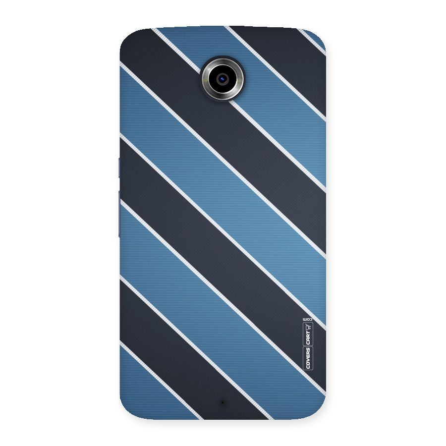 Blue Black Stripes Back Case for Nexsus 6