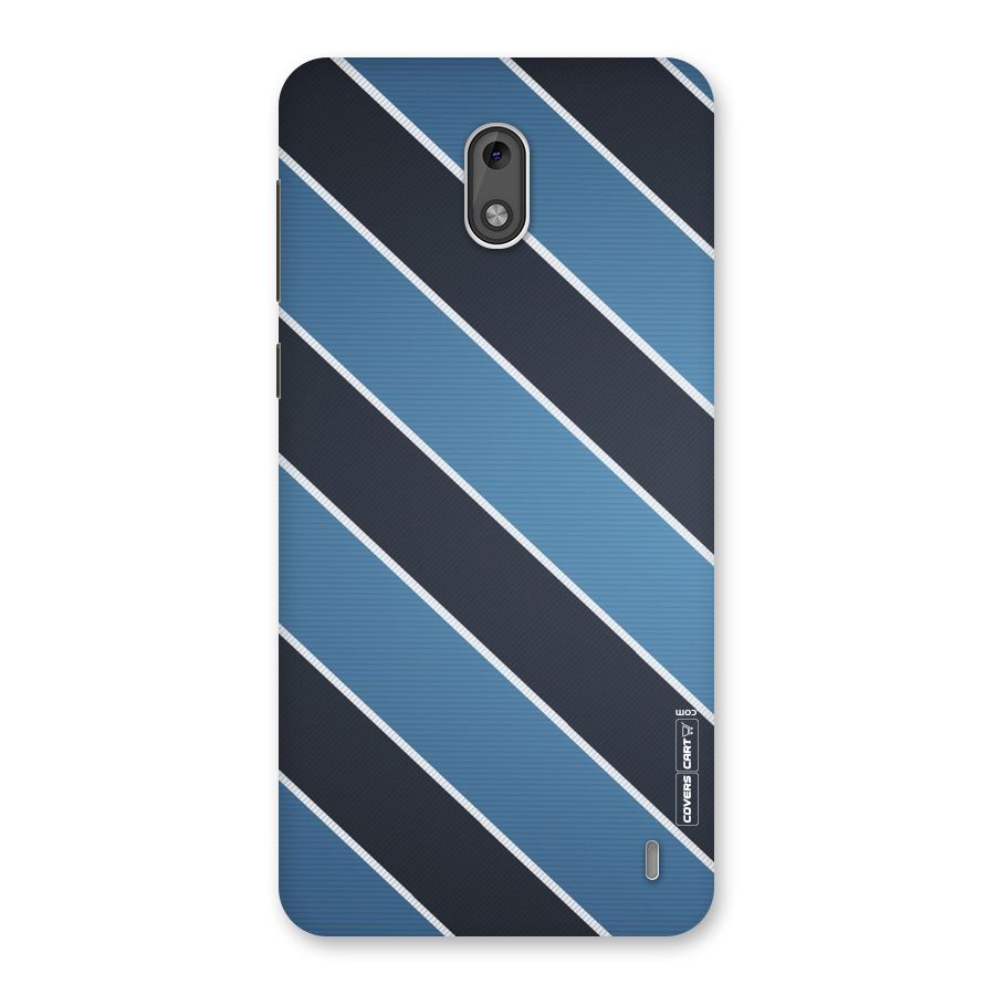 Blue Black Stripes Back Case for Nokia 2