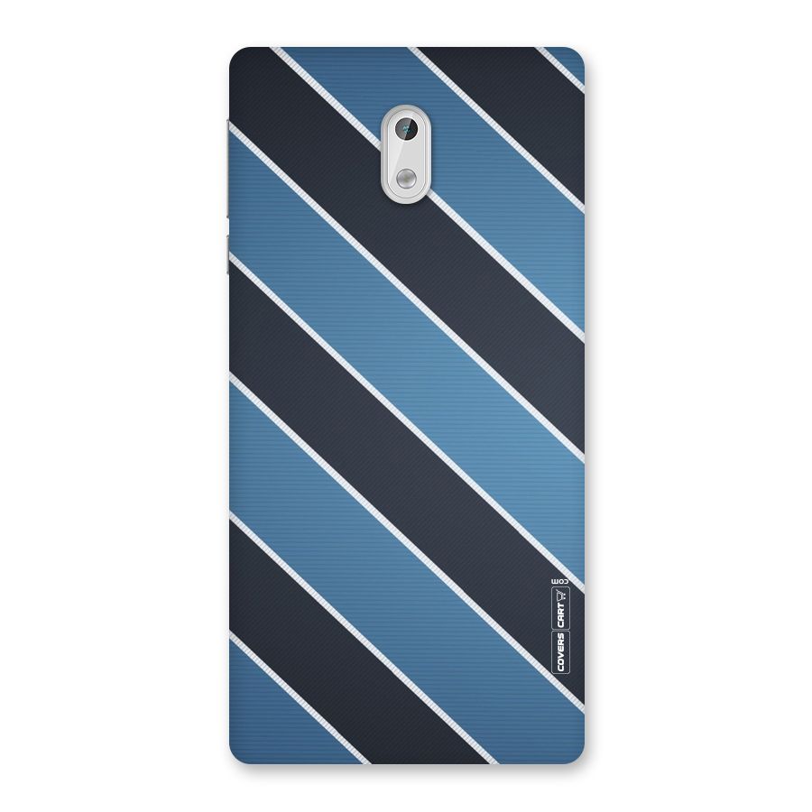 Blue Black Stripes Back Case for Nokia 3