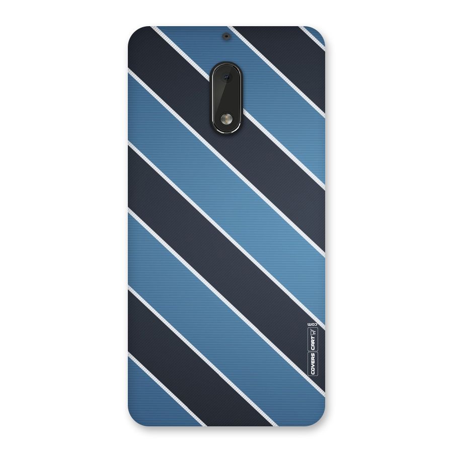 Blue Black Stripes Back Case for Nokia 6