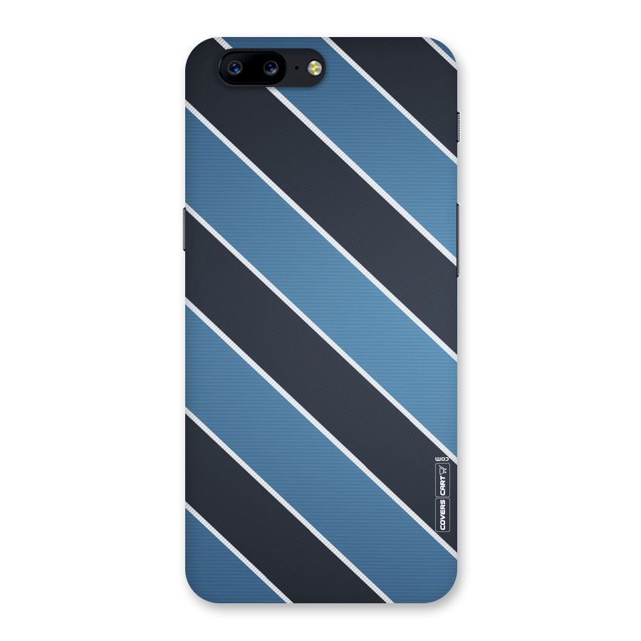 Blue Black Stripes Back Case for OnePlus 5