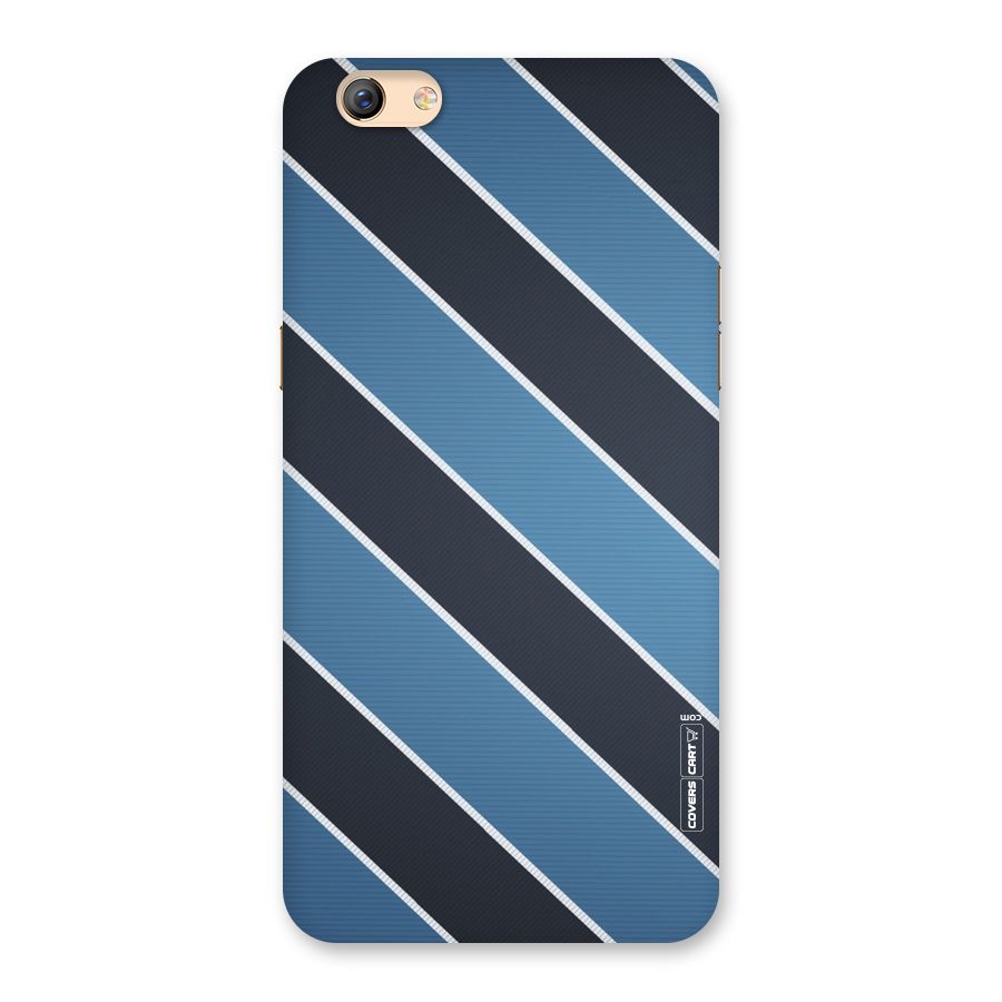 Blue Black Stripes Back Case for Oppo F3 Plus