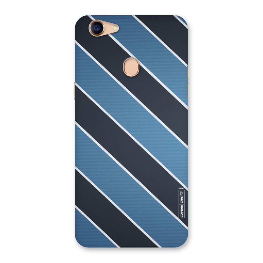 Blue Black Stripes Back Case for Oppo F5