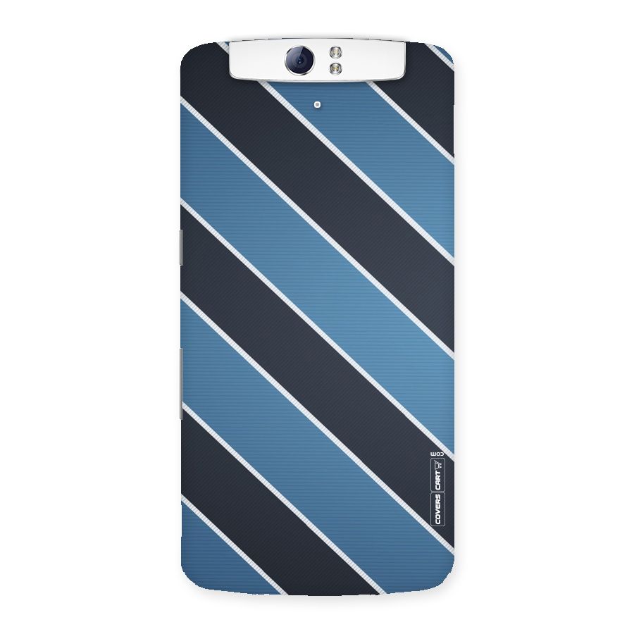 Blue Black Stripes Back Case for Oppo N1