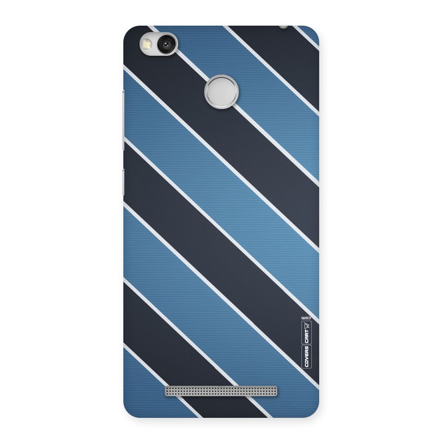Blue Black Stripes Back Case for Redmi 3S Prime