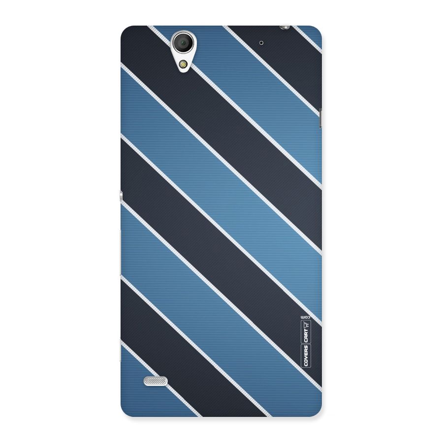 Blue Black Stripes Back Case for Sony Xperia C4