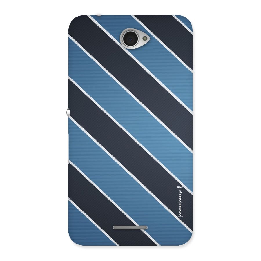Blue Black Stripes Back Case for Sony Xperia E4