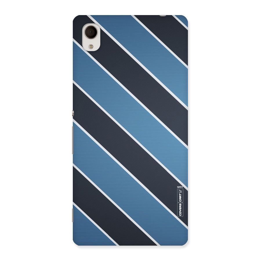 Blue Black Stripes Back Case for Sony Xperia M4