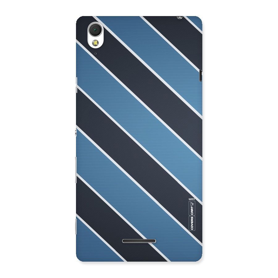 Blue Black Stripes Back Case for Sony Xperia T3