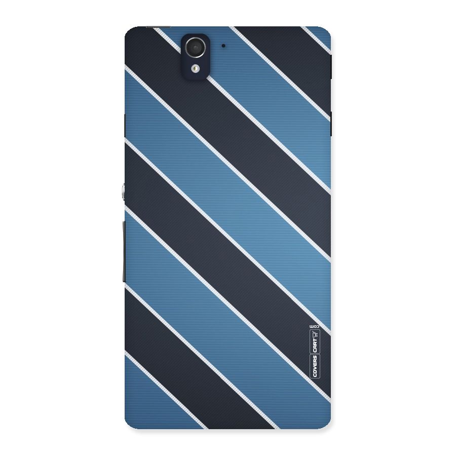Blue Black Stripes Back Case for Sony Xperia Z