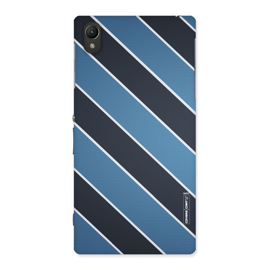 Blue Black Stripes Back Case for Sony Xperia Z1