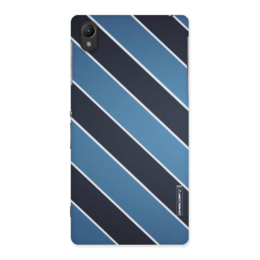 Blue Black Stripes Back Case for Sony Xperia Z2