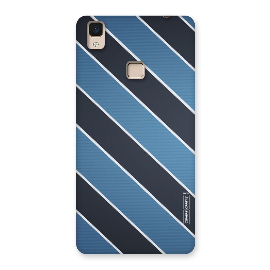 Blue Black Stripes Back Case for V3 Max