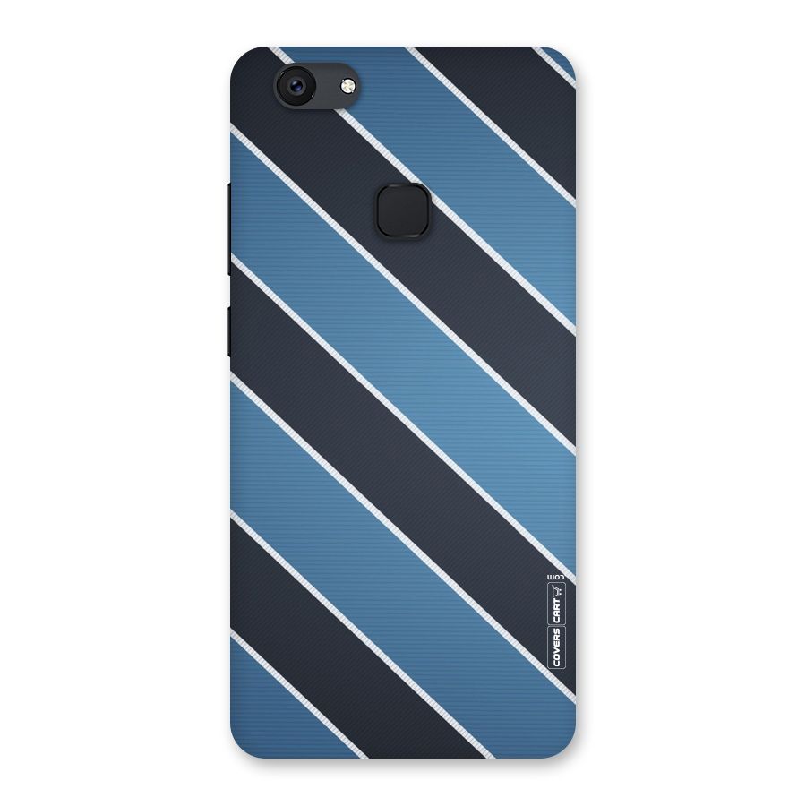 Blue Black Stripes Back Case for Vivo V7 Plus