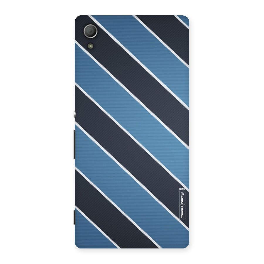 Blue Black Stripes Back Case for Xperia Z3 Plus