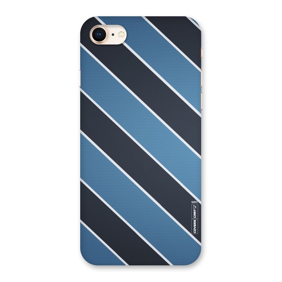 Blue Black Stripes Back Case for iPhone 8