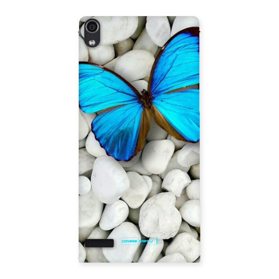 Blue Butterfly Back Case for Ascend P6