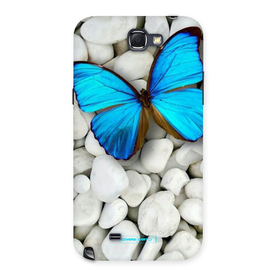 Blue Butterfly Back Case for Galaxy Note 2