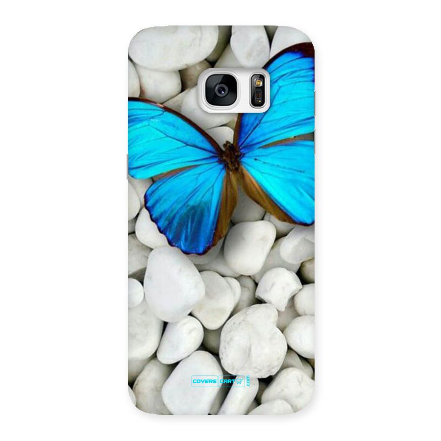 Blue Butterfly Back Case for Galaxy S7 Edge