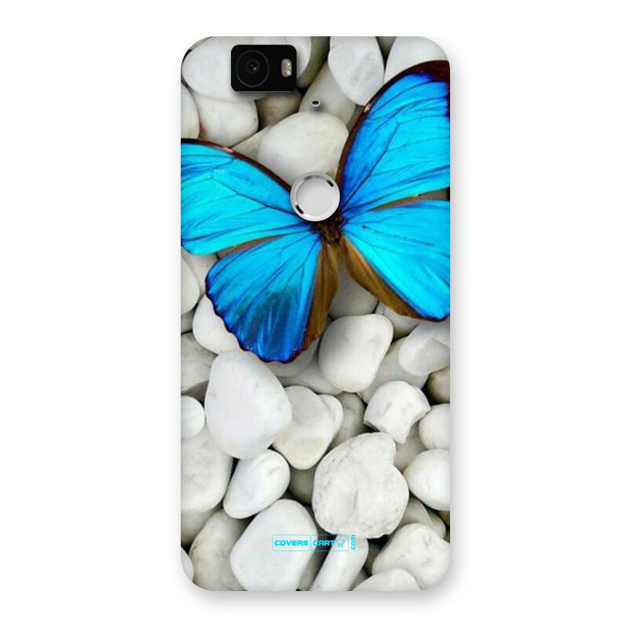 Blue Butterfly Back Case for Google Nexus-6P