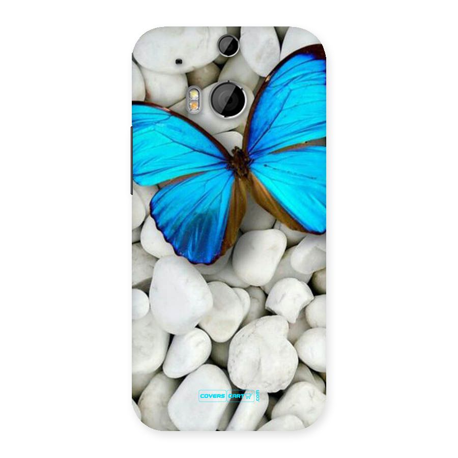 Blue Butterfly Back Case for HTC One M8