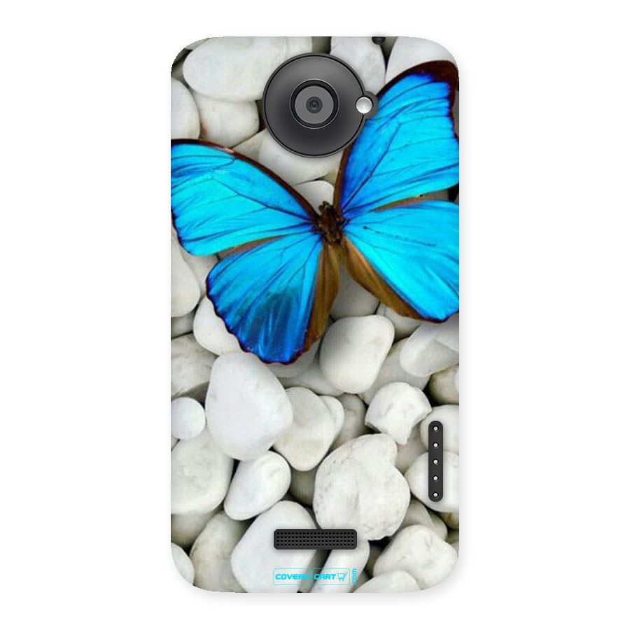Blue Butterfly Back Case for HTC One X