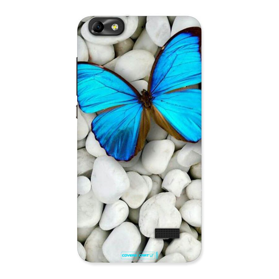 Blue Butterfly Back Case for Honor 4C
