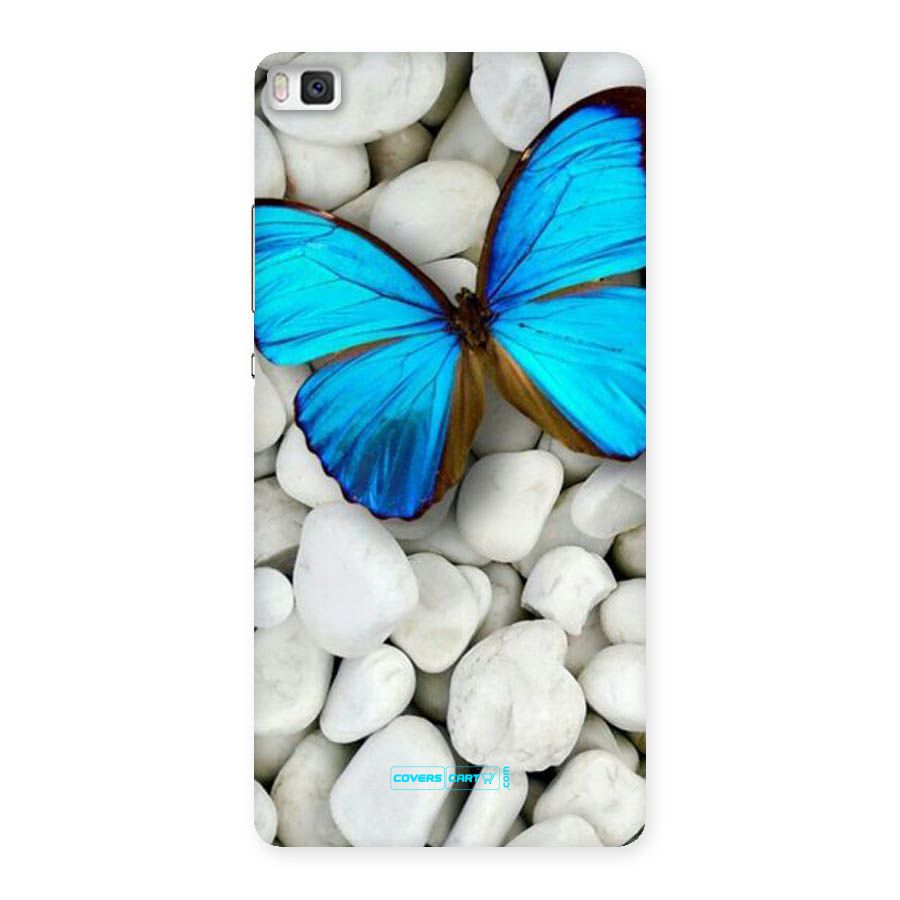 Blue Butterfly Back Case for Huawei P8