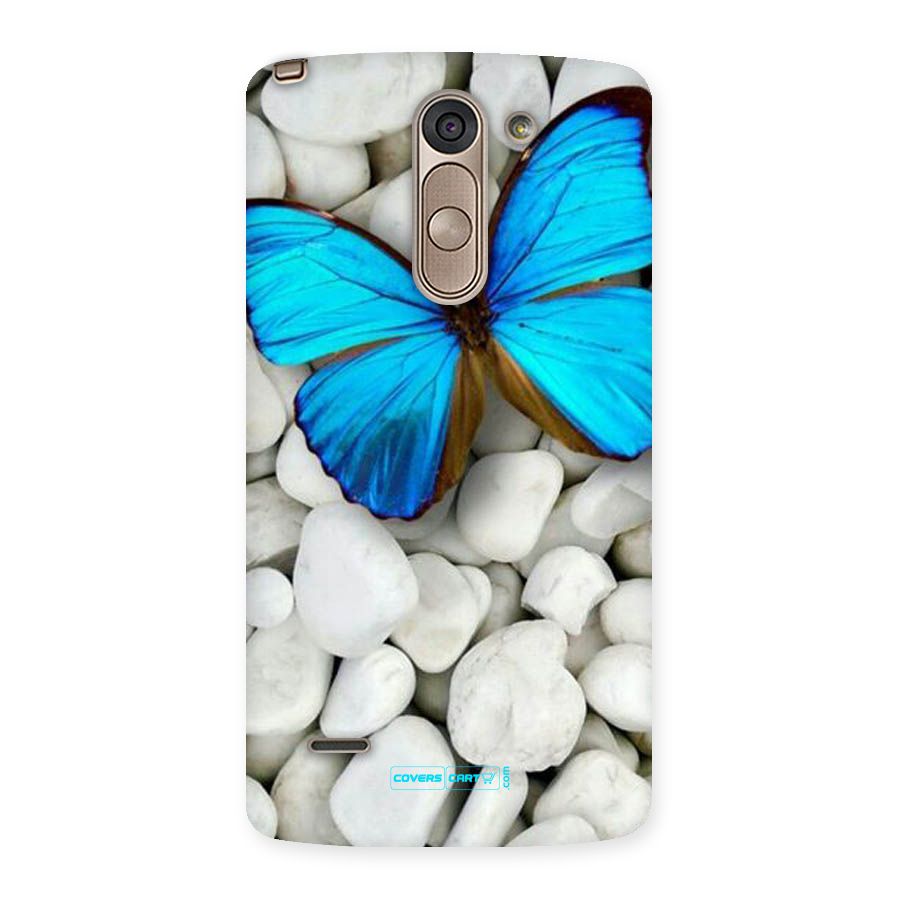 Blue Butterfly Back Case for LG G3 Stylus