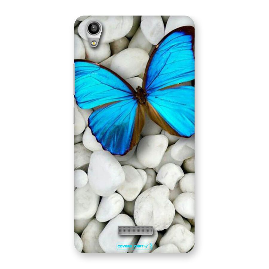 Blue Butterfly Back Case for Lava-Pixel-V1