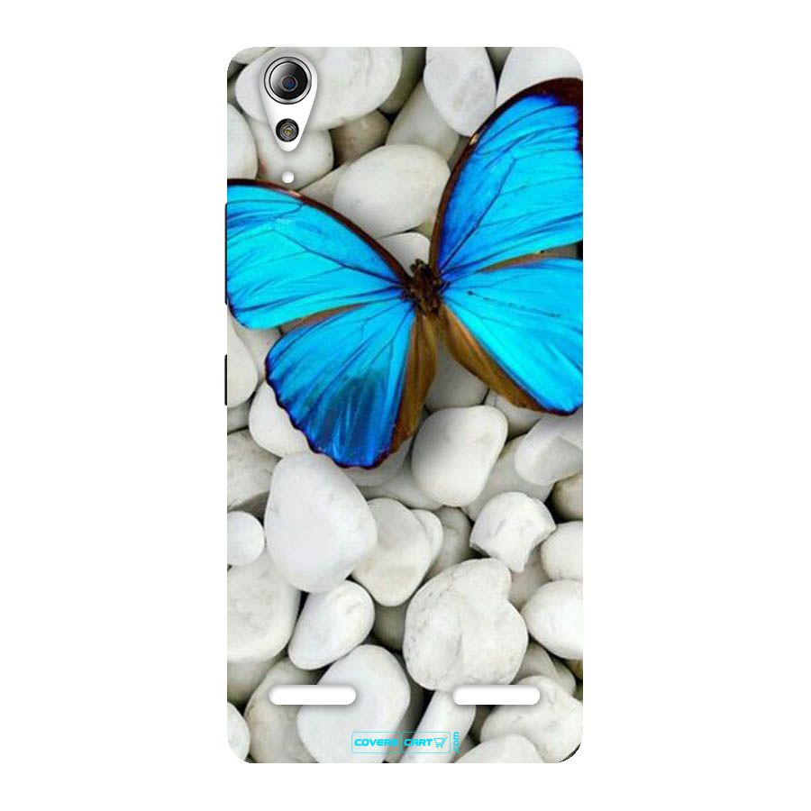 Blue Butterfly Back Case for Lenovo A6000 Plus