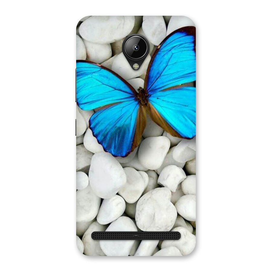 Blue Butterfly Back Case for Lenovo C2