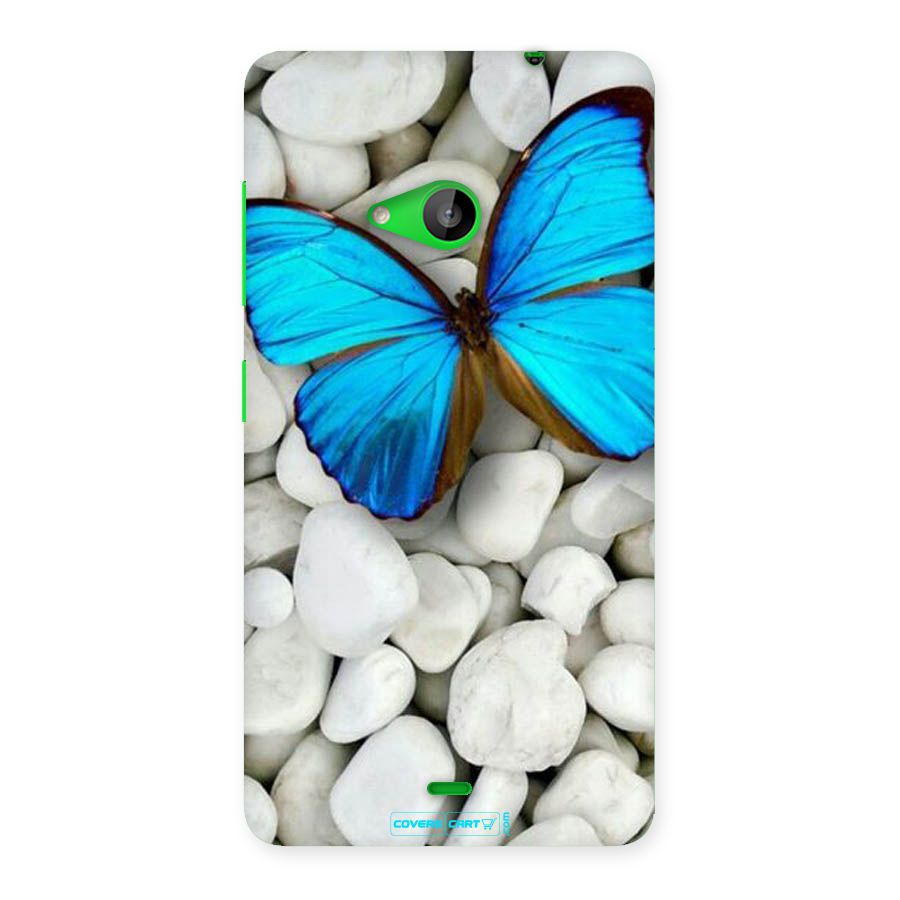 Blue Butterfly Back Case for Lumia 535