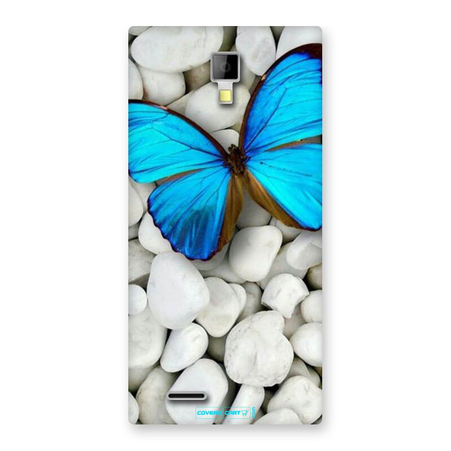Blue Butterfly Back Case for Micromax Canvas Xpress A99