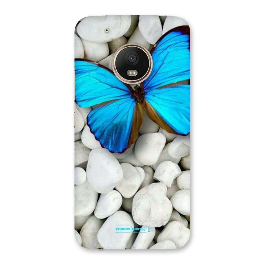 Blue Butterfly Back Case for Moto G5 Plus