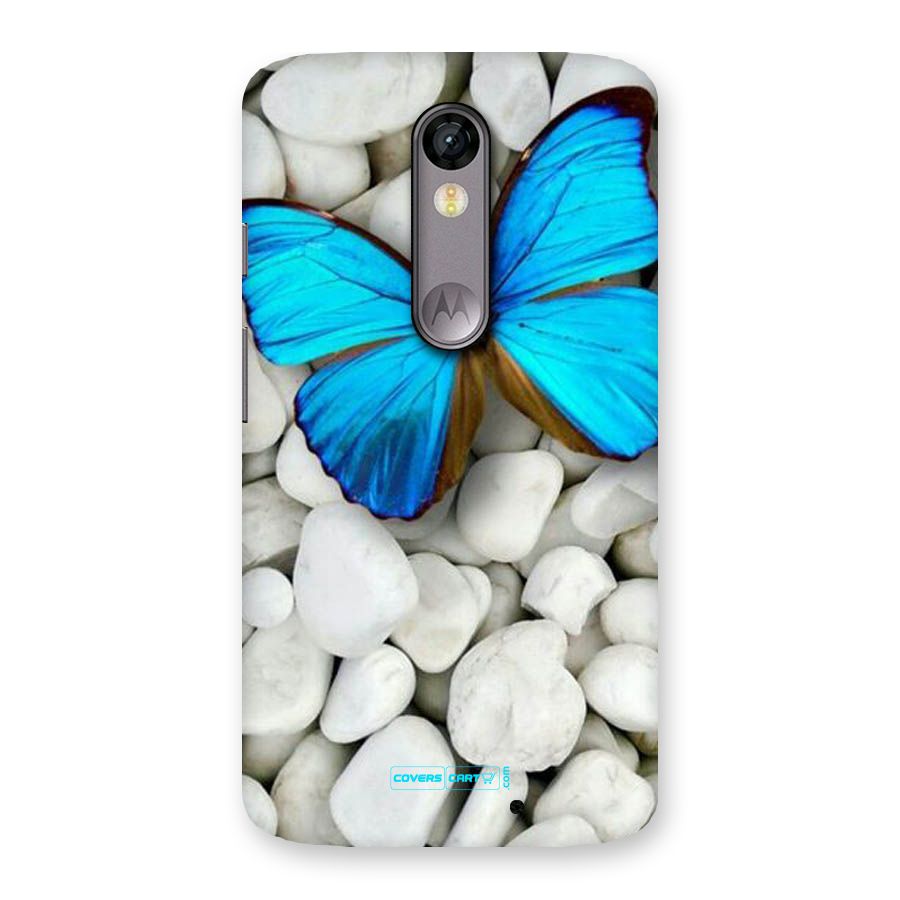 Blue Butterfly Back Case for Moto X Force