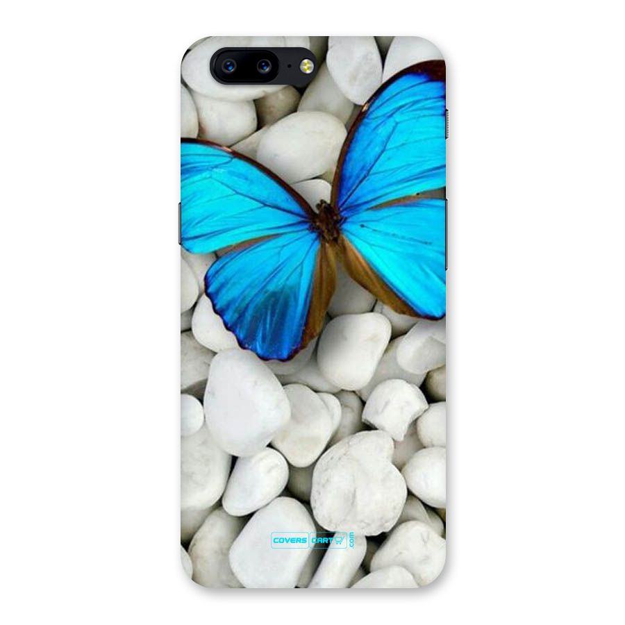 Blue Butterfly Back Case for OnePlus 5