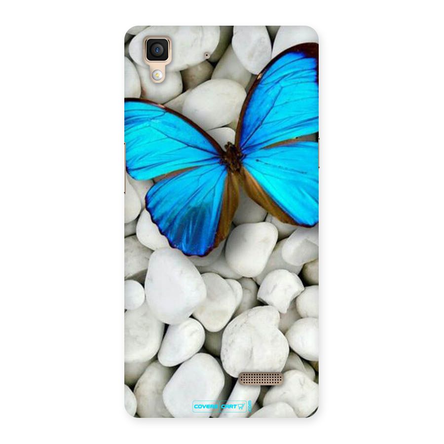Blue Butterfly Back Case for Oppo R7