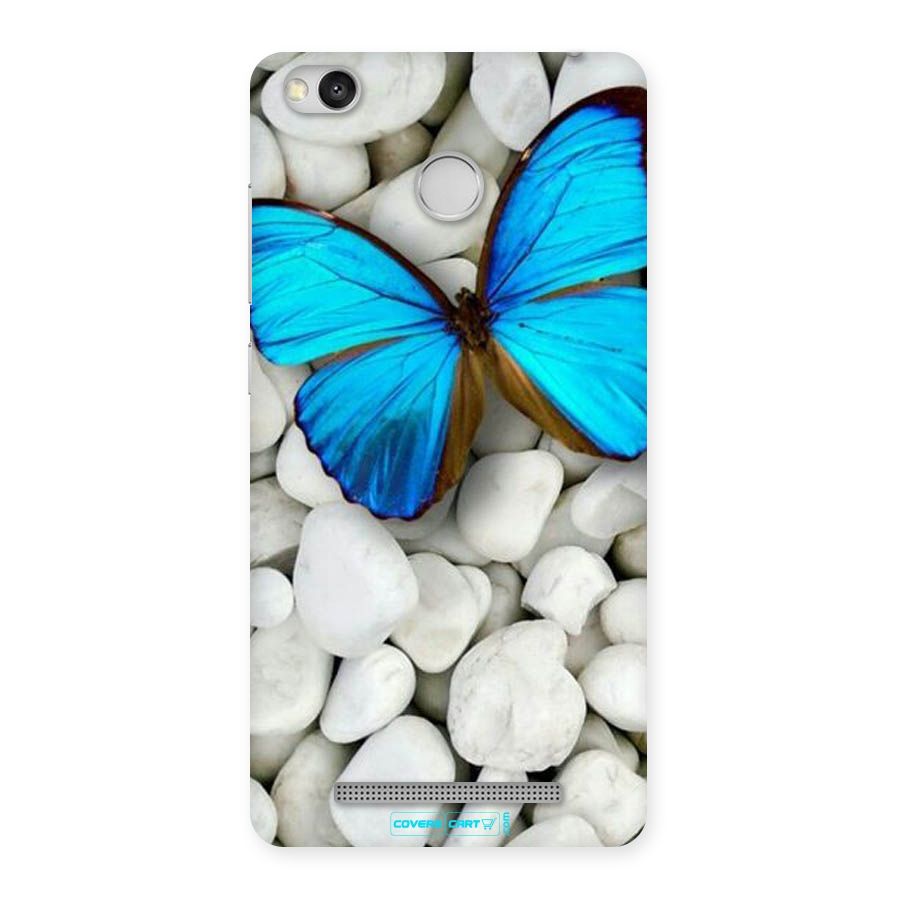 Blue Butterfly Back Case for Redmi 3S Prime