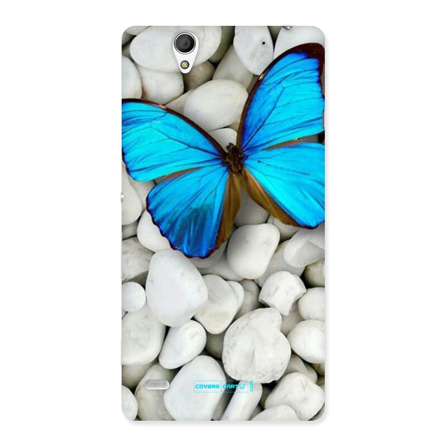 Blue Butterfly Back Case for Sony Xperia C4