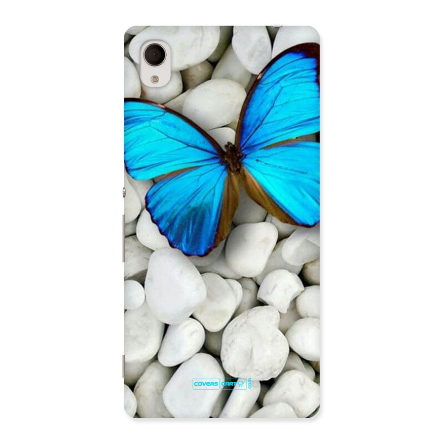 Blue Butterfly Back Case for Sony Xperia M4