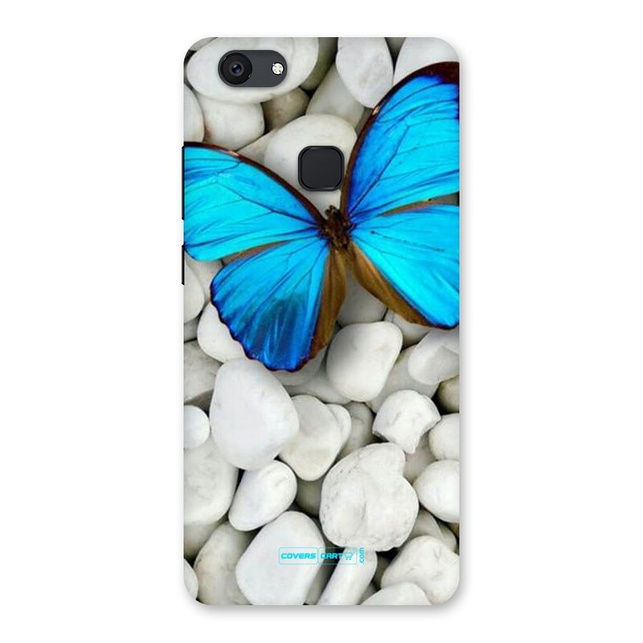 Blue Butterfly Back Case for Vivo V7 Plus