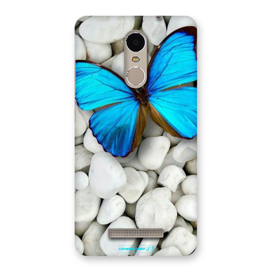 Blue Butterfly Back Case for Xiaomi Redmi Note 3