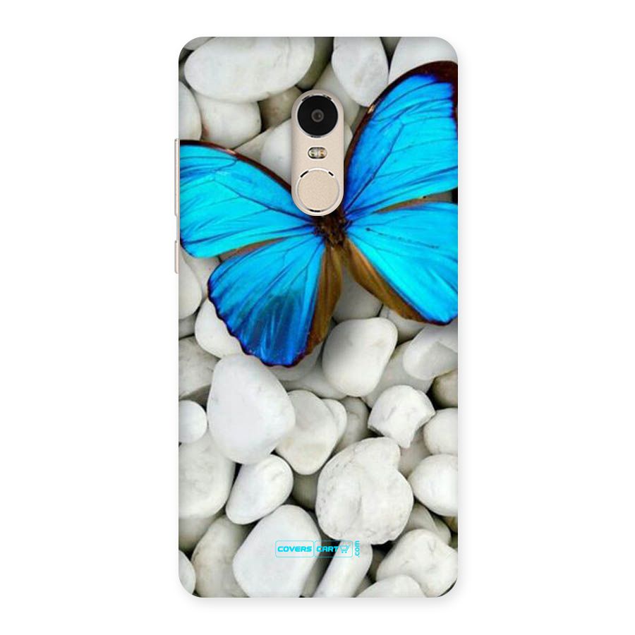Blue Butterfly Back Case for Xiaomi Redmi Note 4