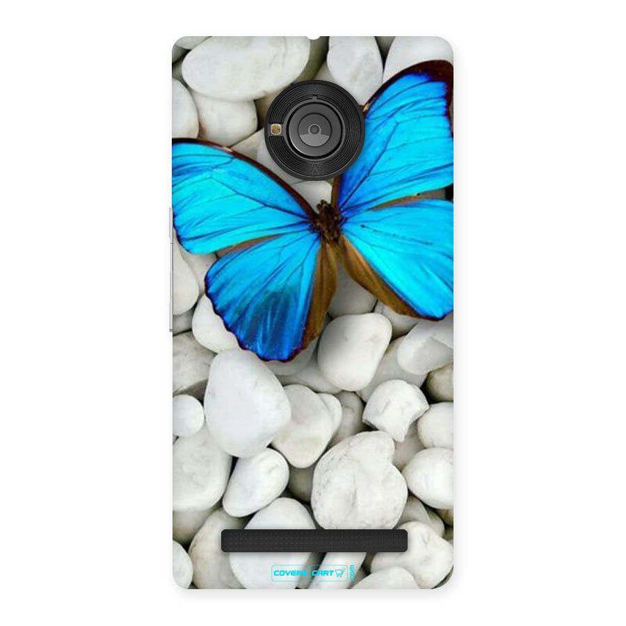 Blue Butterfly Back Case for Yu Yunique