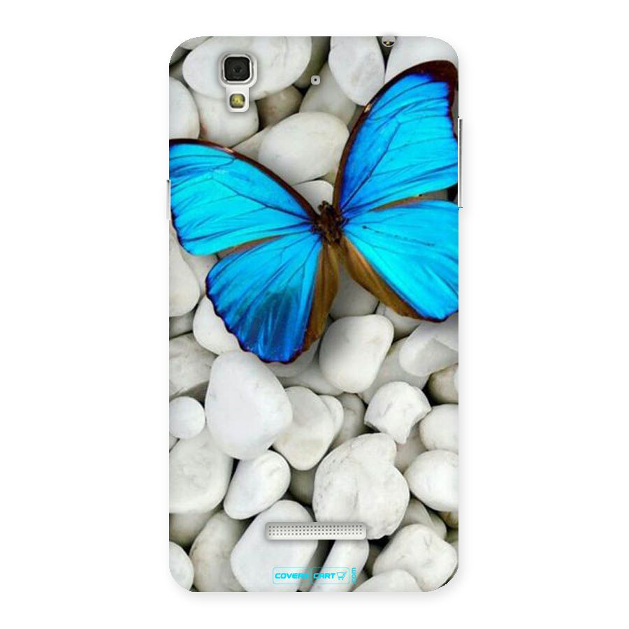 Blue Butterfly Back Case for Yu Yureka